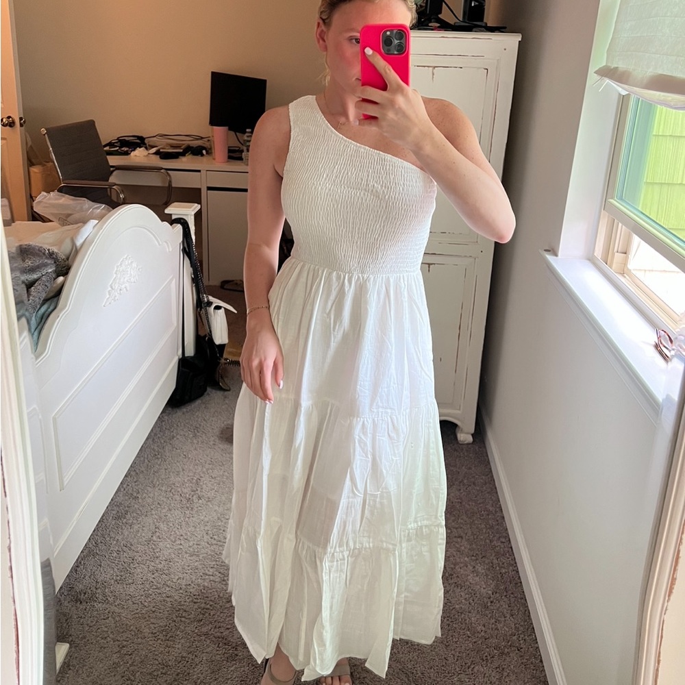 White one shoulder dress size small
